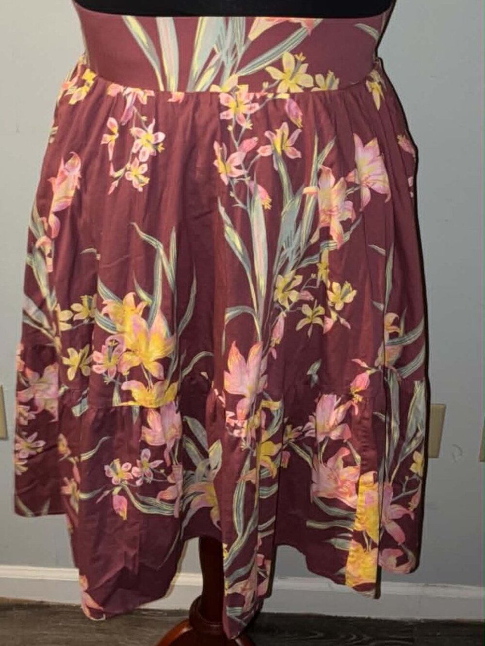 Torrid Multi‑Color Floral Midi/Maxi Skirt — Size 1